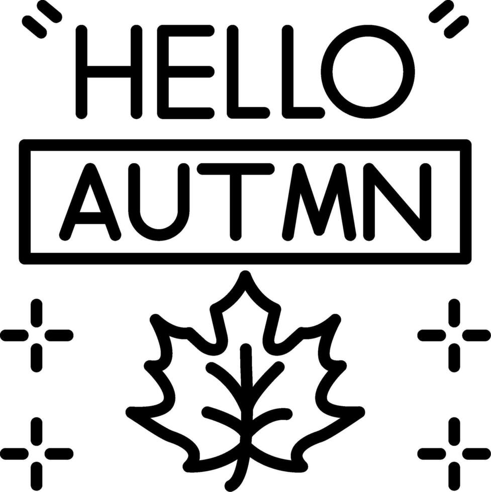Autumn Line Icon vector