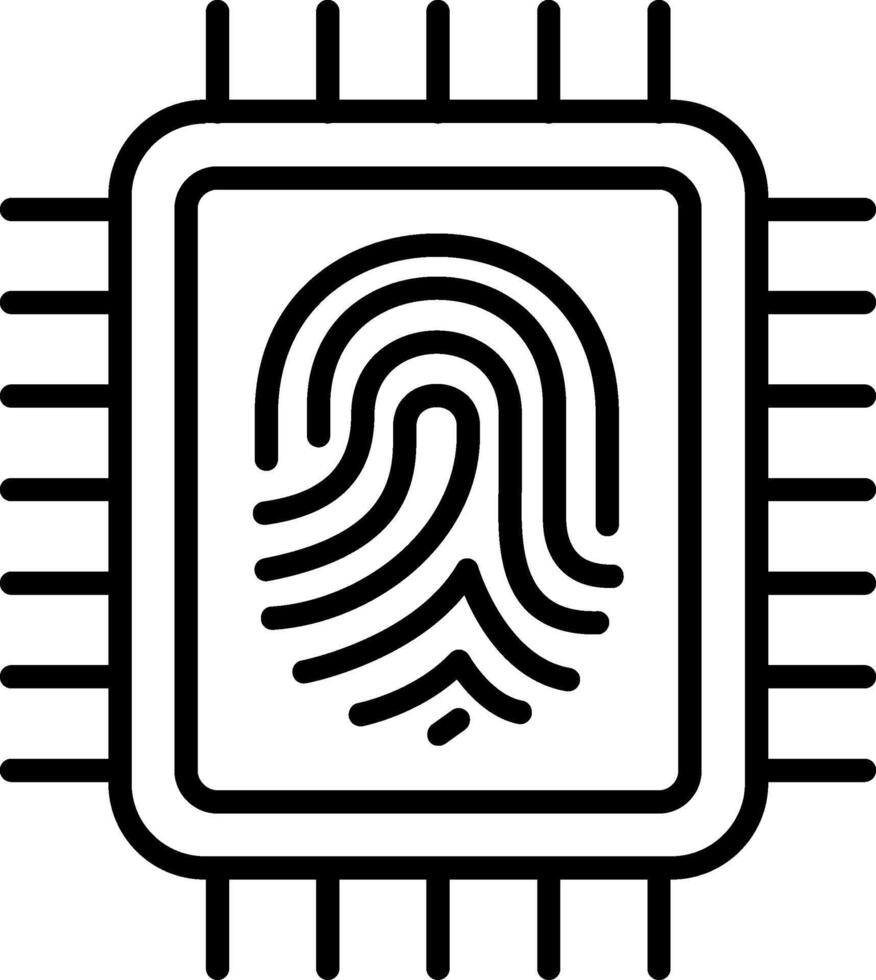 Cpu Line Icon vector