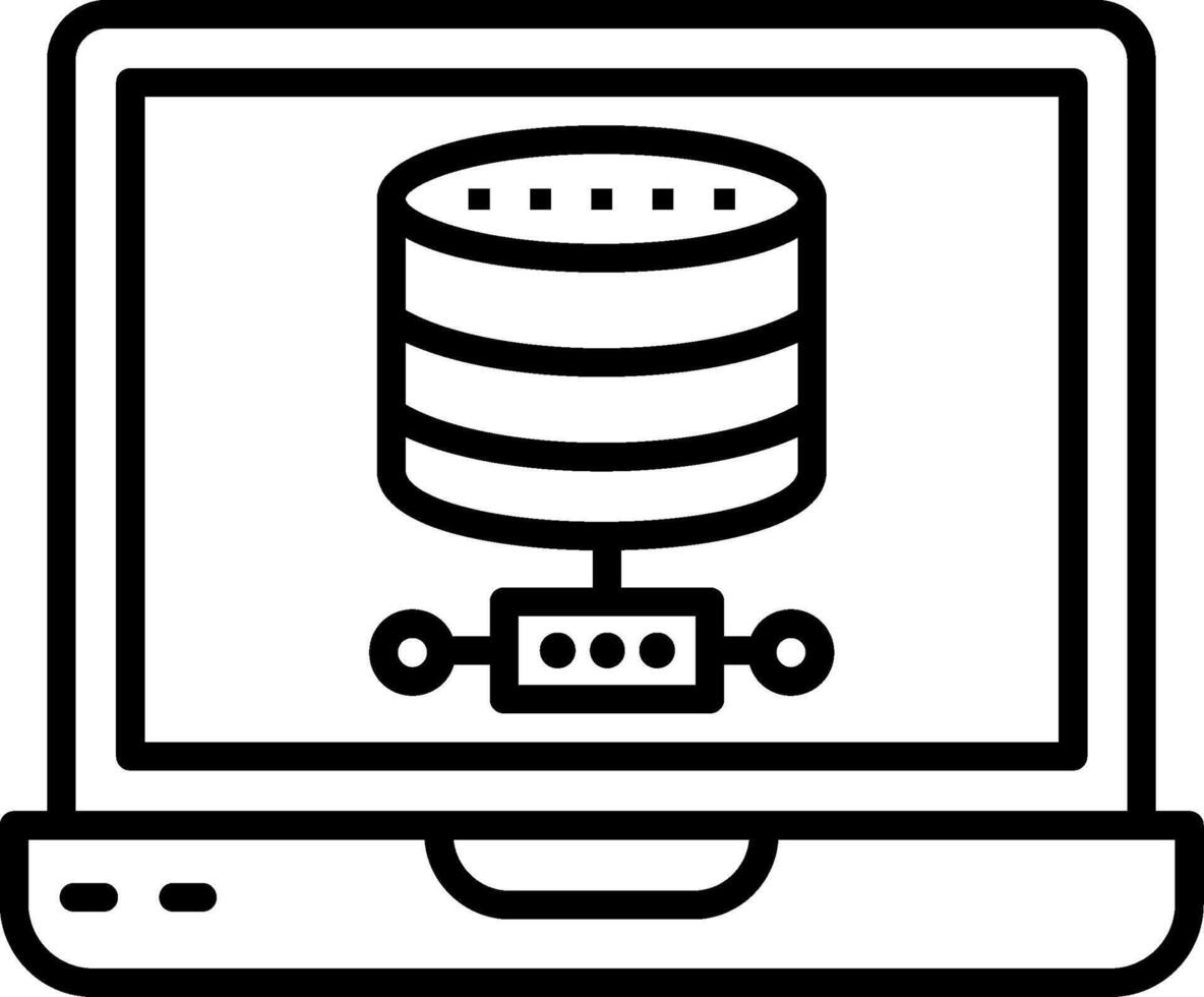 Database Line Icon vector