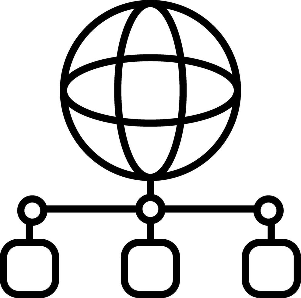 Network Connection Line Icon vector