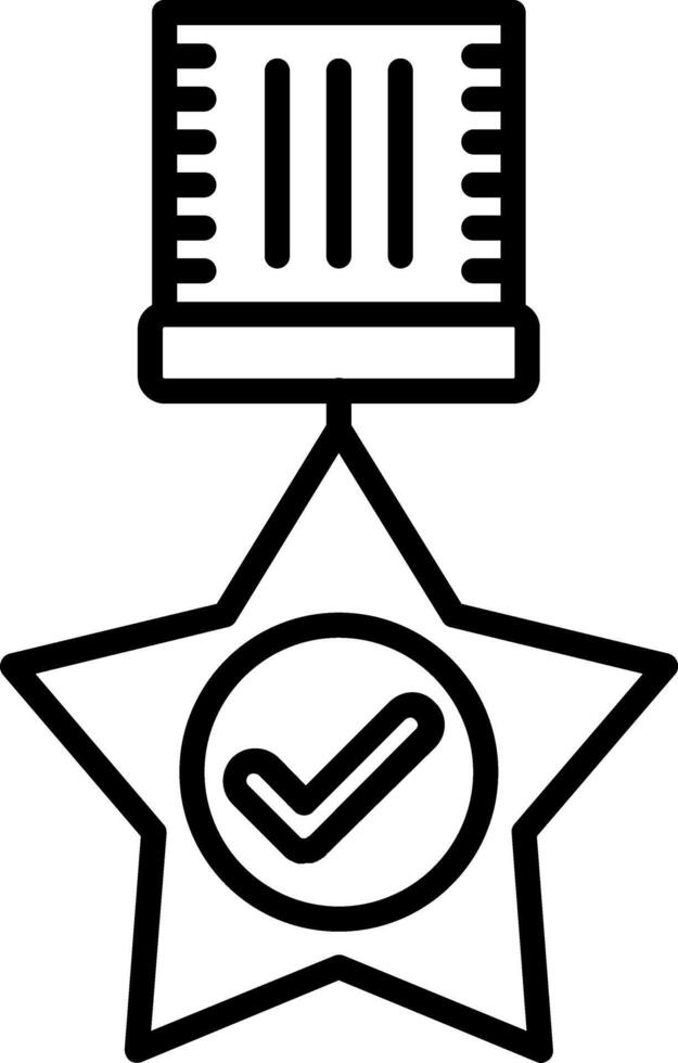 Medal Line Icon vector