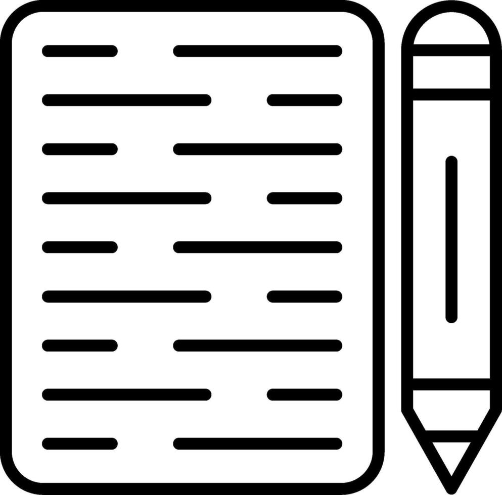 Agenda Line Icon vector