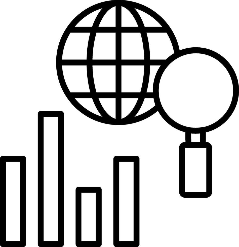 Market Research Line Icon vector