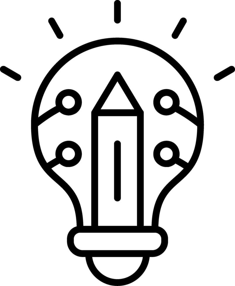 Creativity Line Icon vector