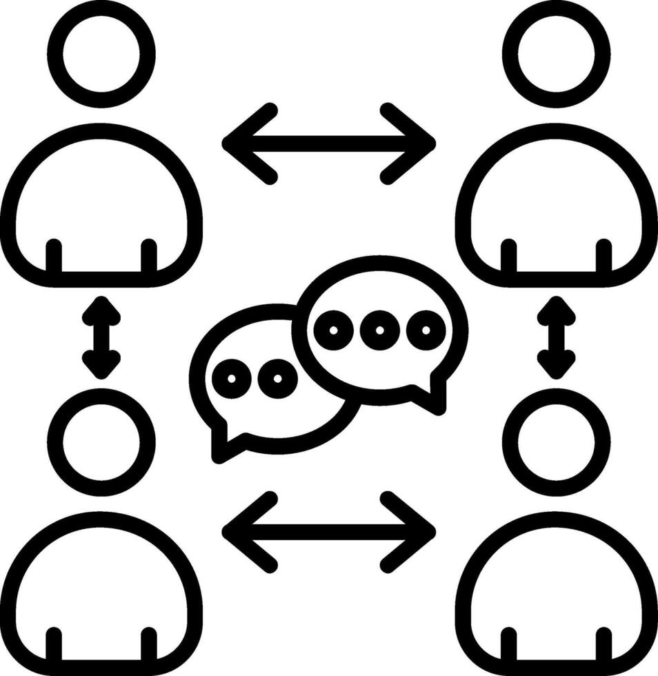 Communication Line Icon vector