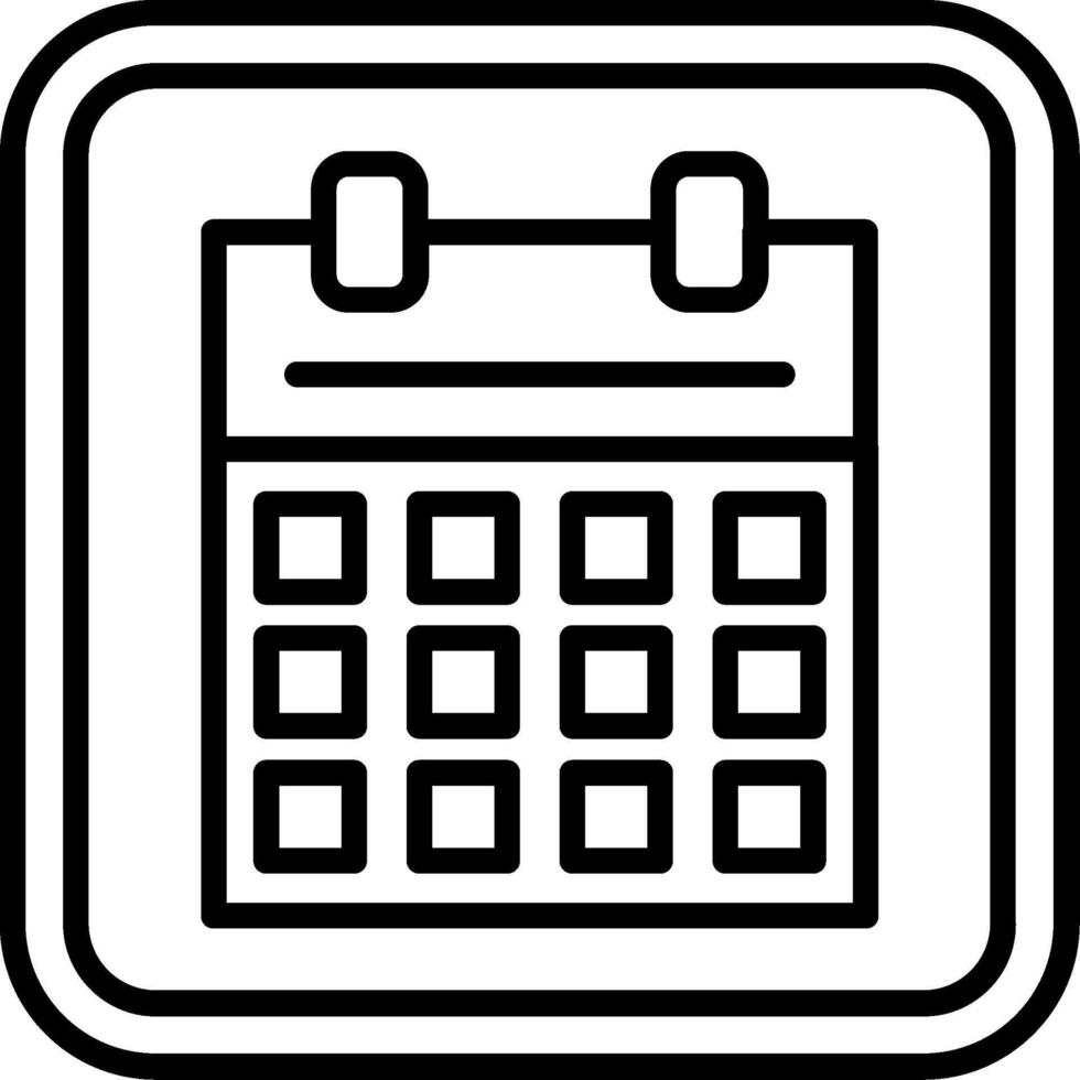 Calendar Line Icon vector