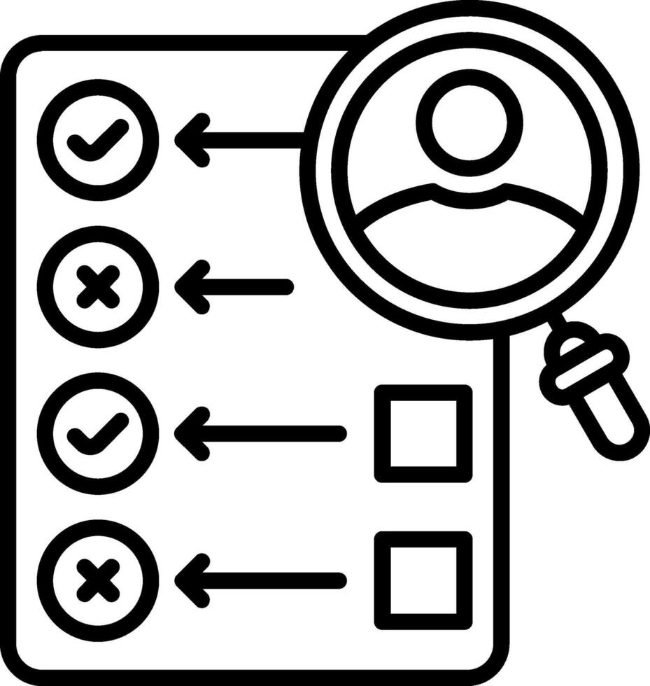 Criteria Line Icon vector