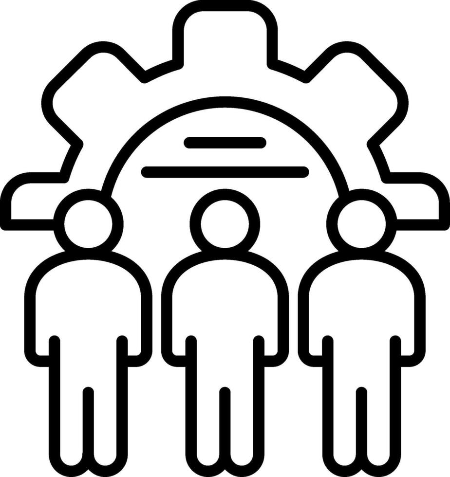 Team Building Line Icon vector