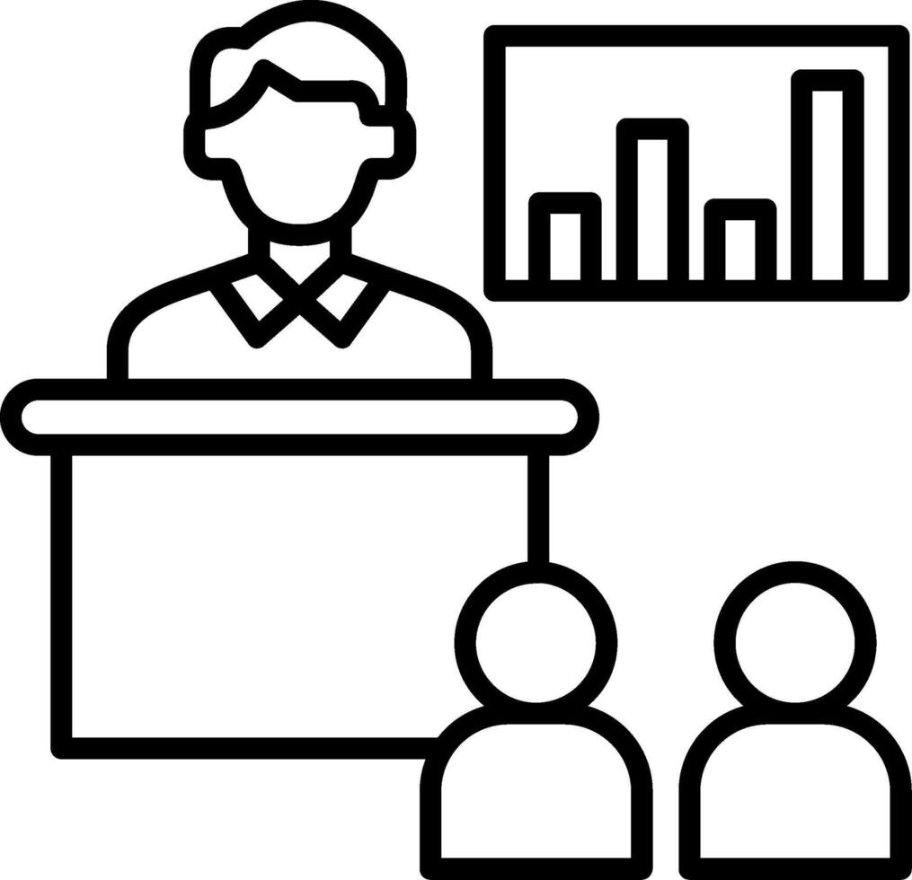 Training Line Icon vector