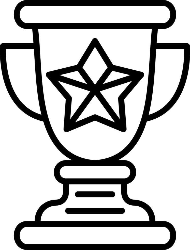 Trophy Star Line Icon vector