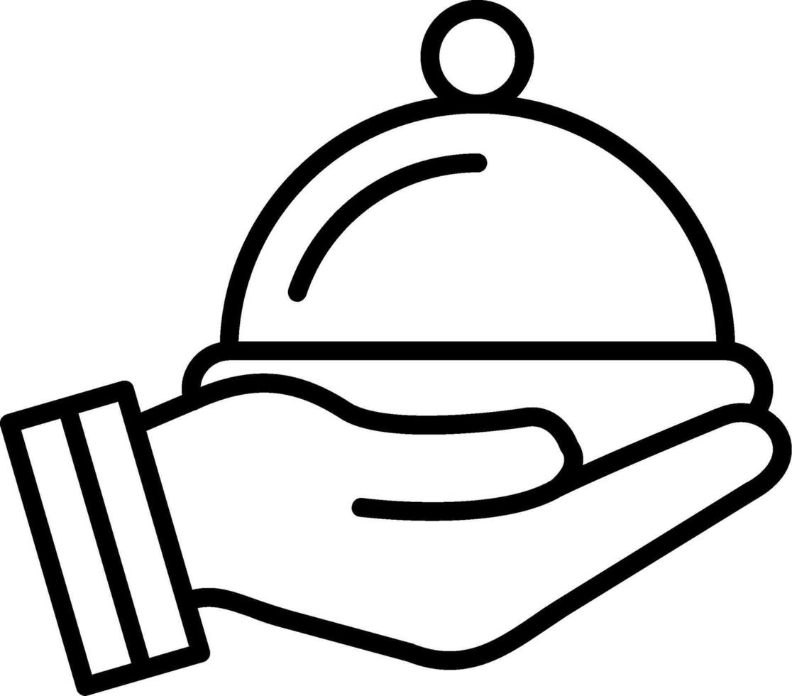 Food Tray Line Icon vector