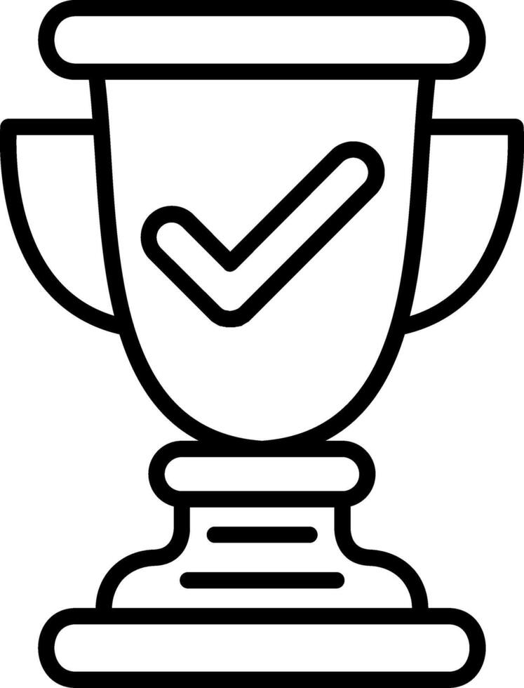 Trophy Cup Line Icon vector