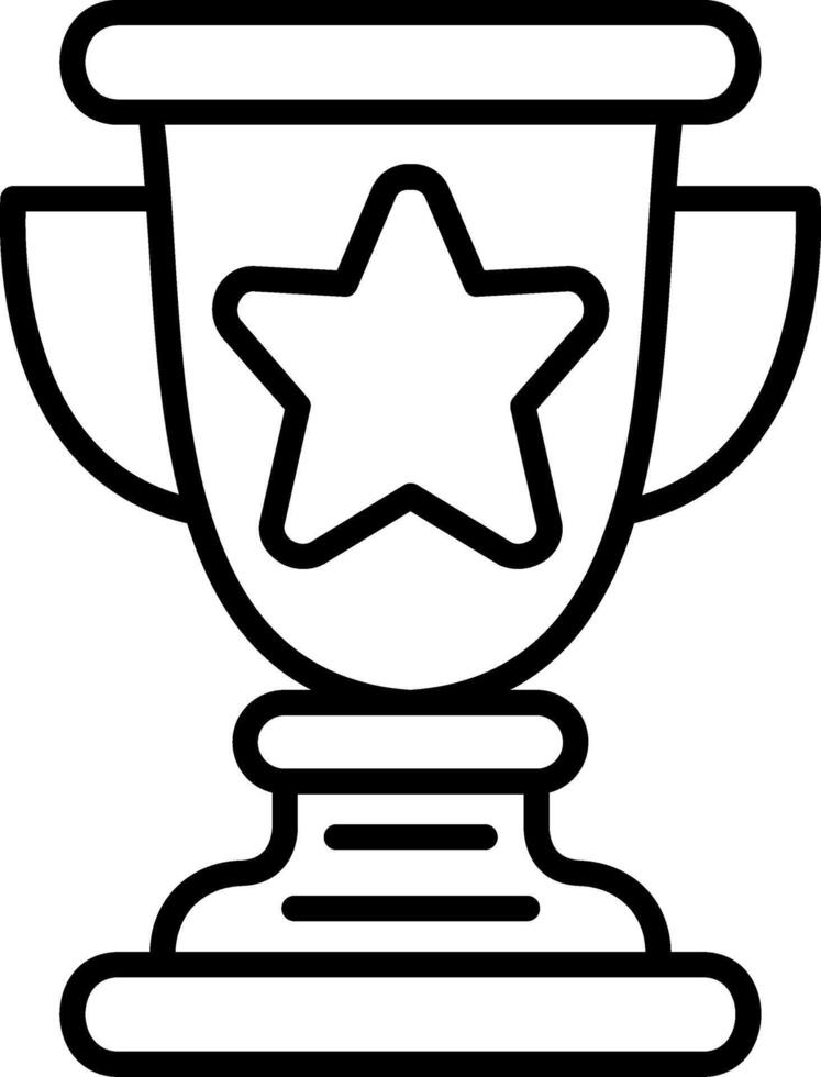 Trophy Star Line Icon vector