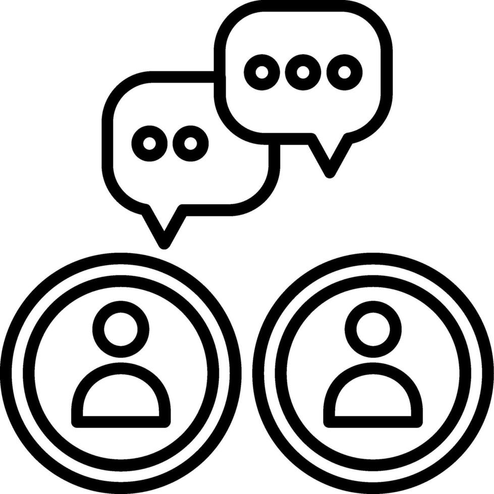 Conversation Line Icon vector