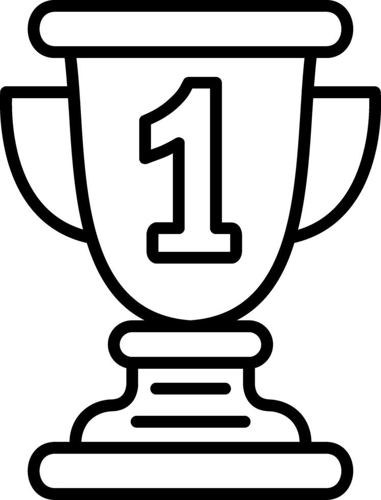 1st Prize Line Icon vector