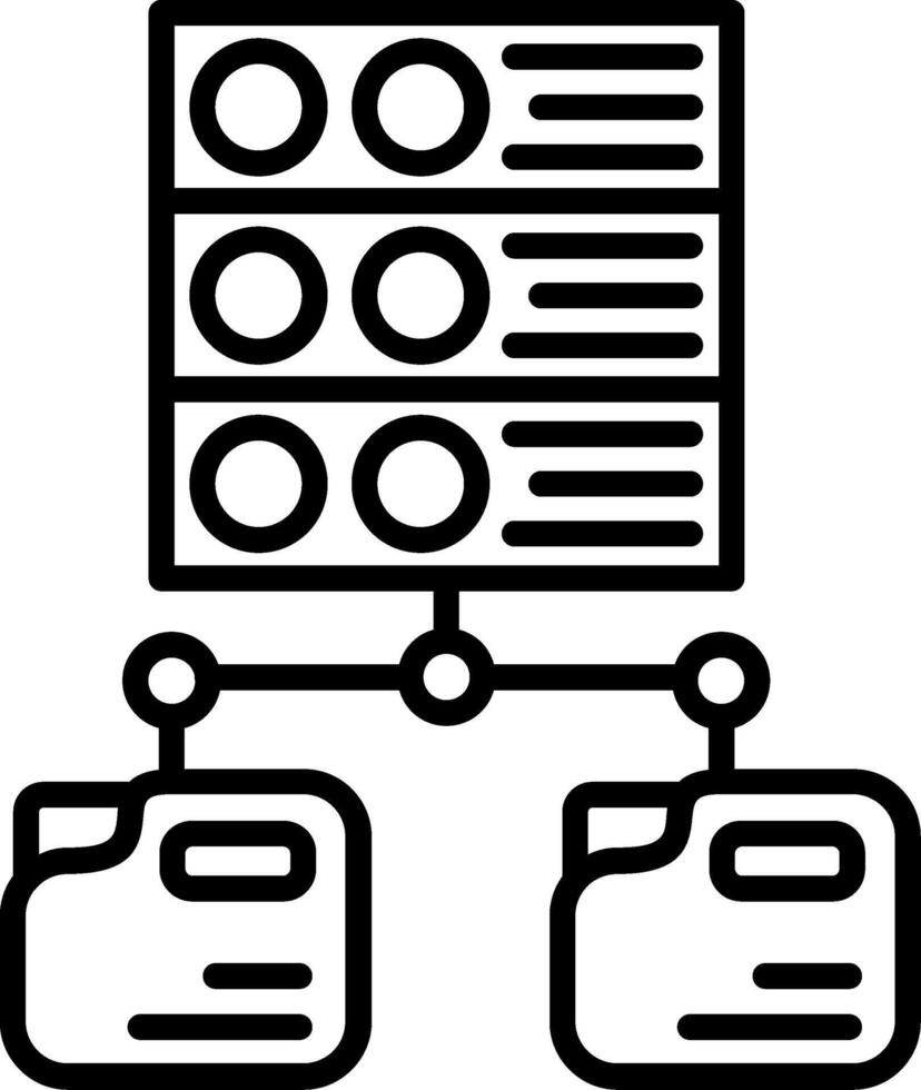 Folder Network Line Icon vector