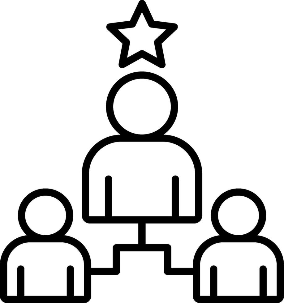 Team Leader Line Icon vector