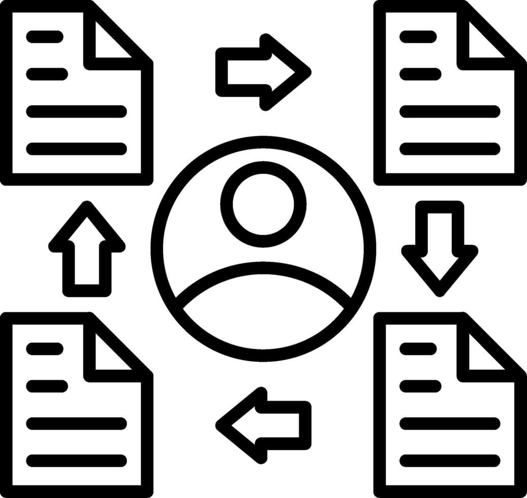 Profiling Line Icon vector