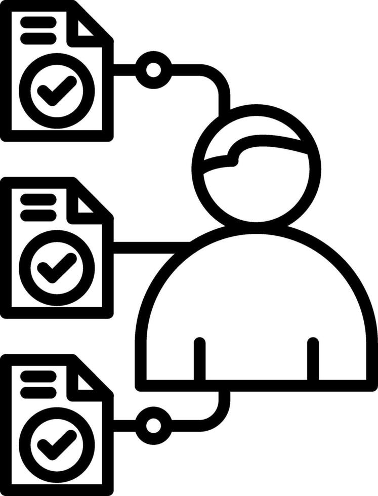 Task Line Icon vector