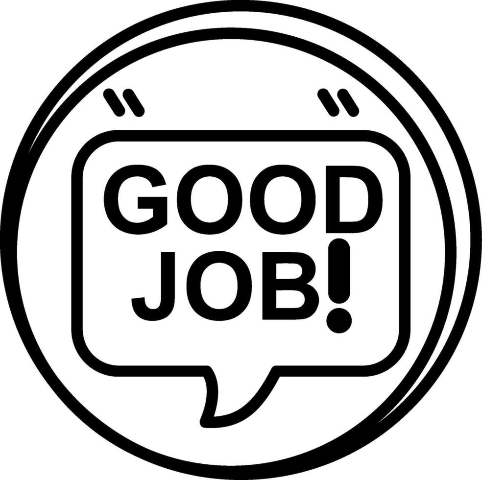 Good Job Line Icon vector