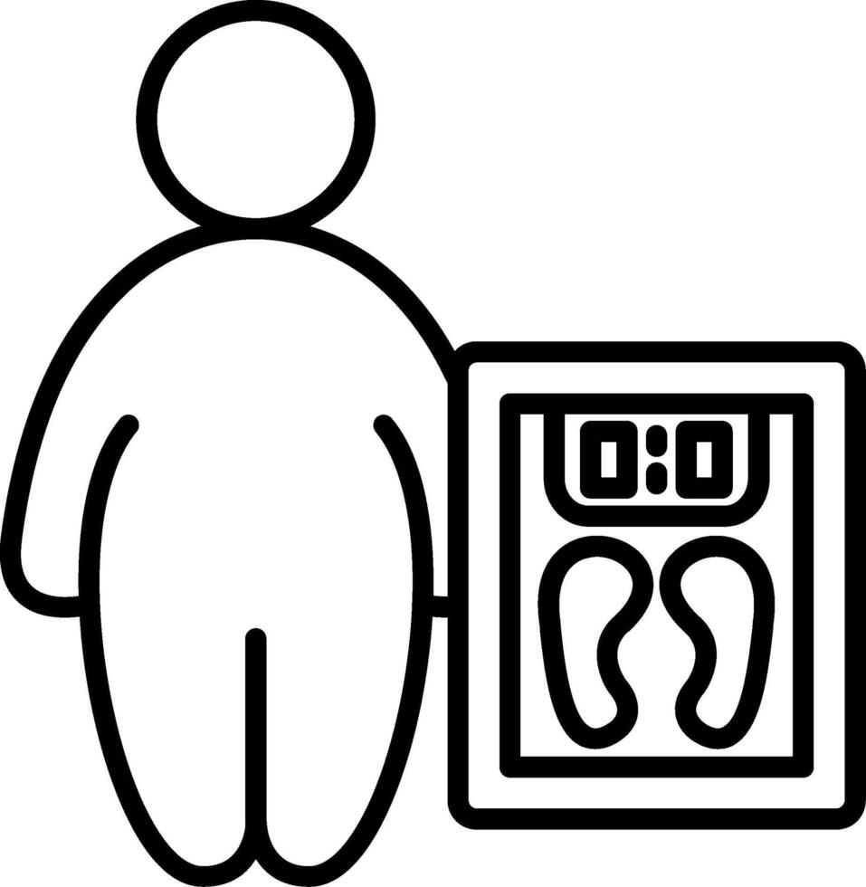 Weight Line Icon vector