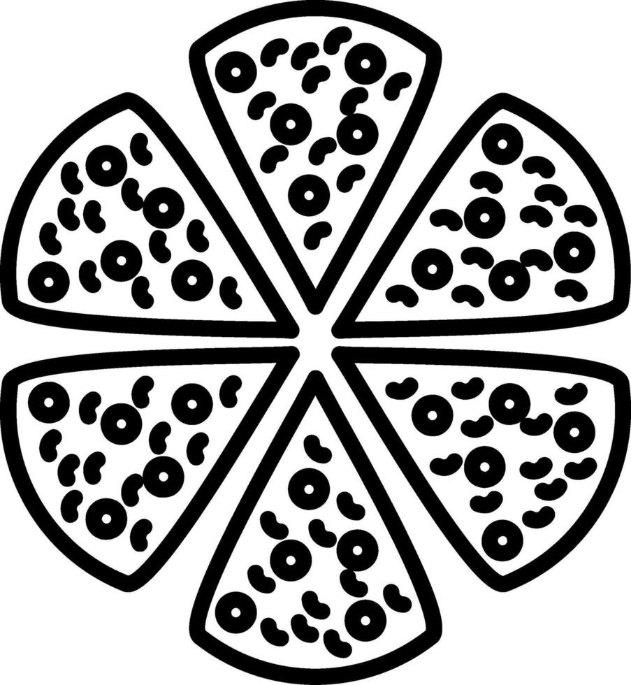 Pizza Line Icon vector