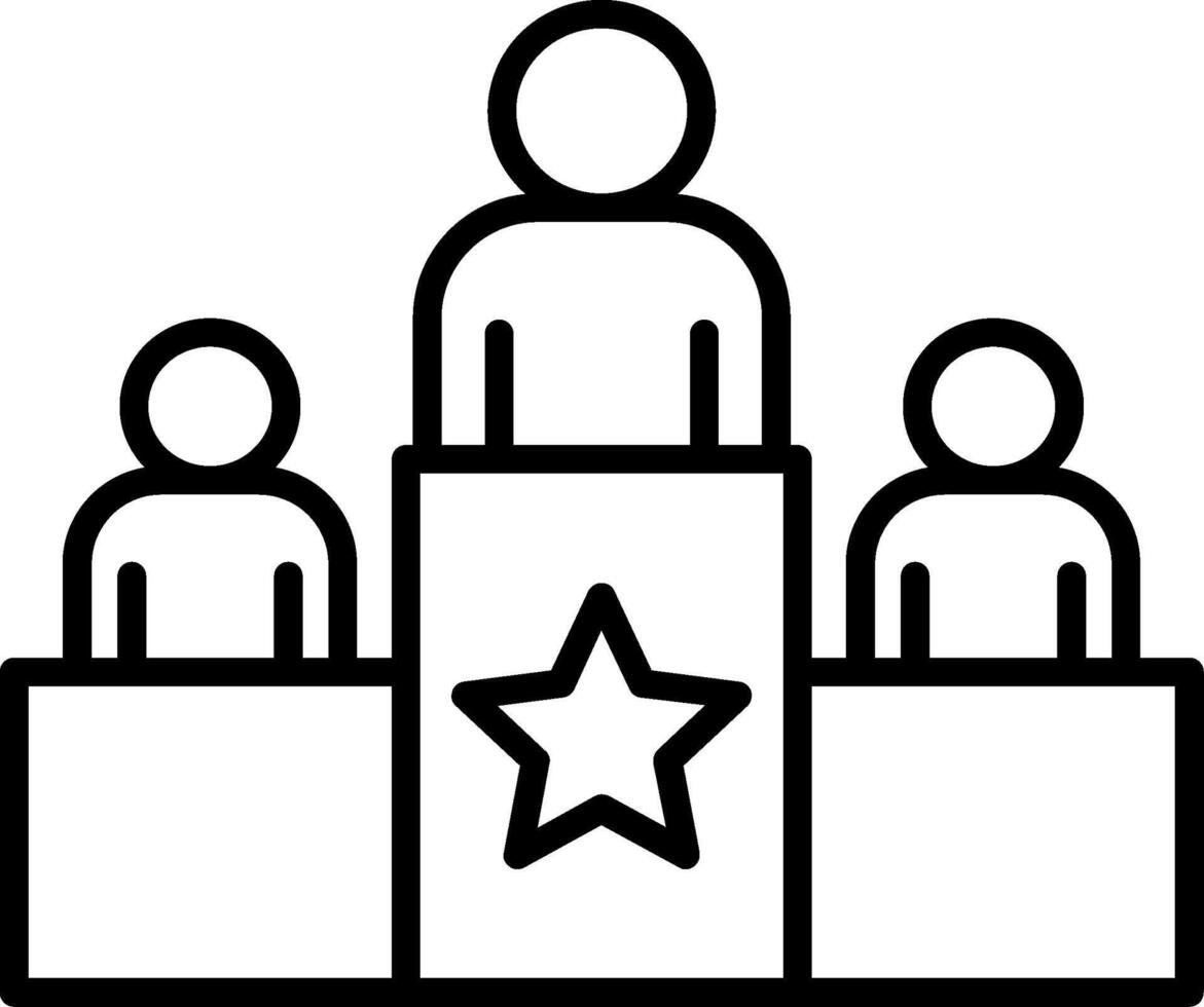 Team Leader Line Icon vector