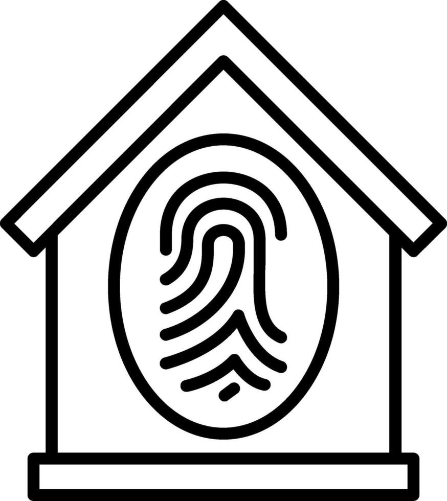 Home Security Line Icon vector