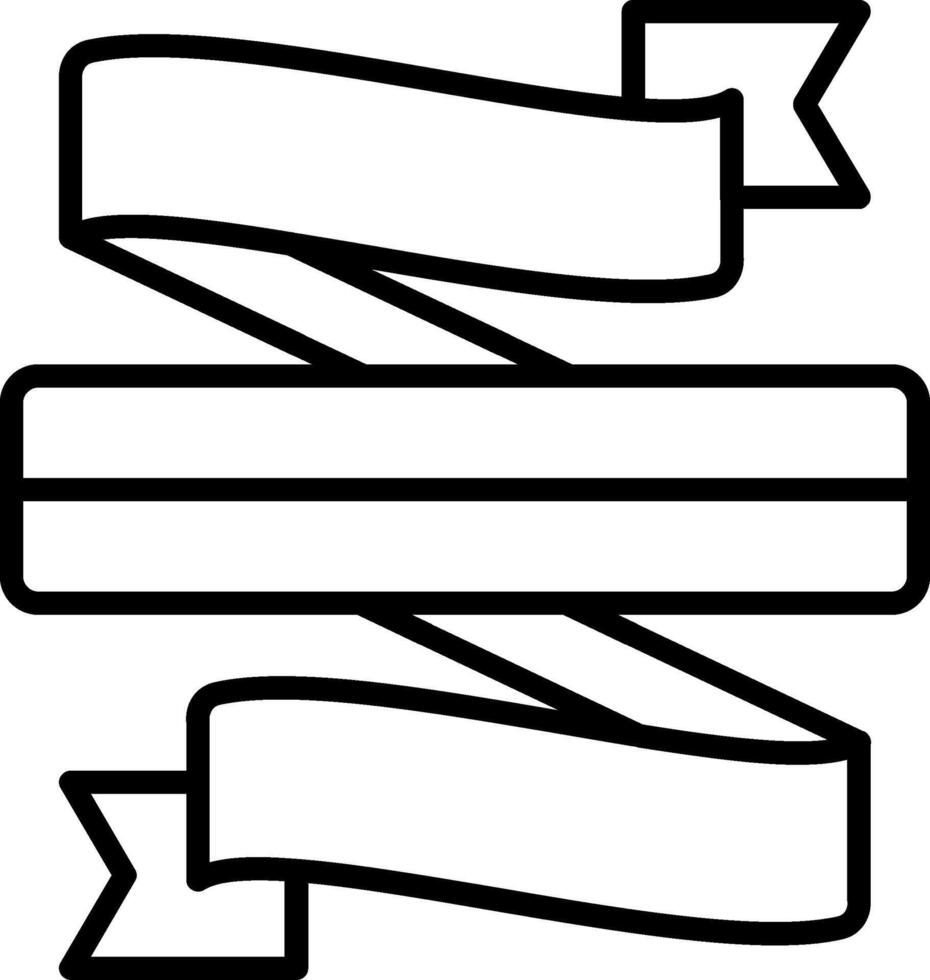 olded Ribbon Line Icon vector