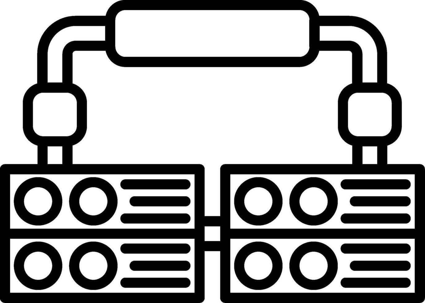 Server Line Icon vector