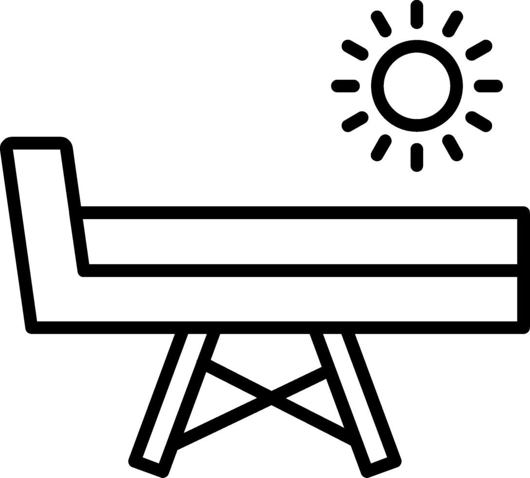 Chaise Longue Line Icon vector