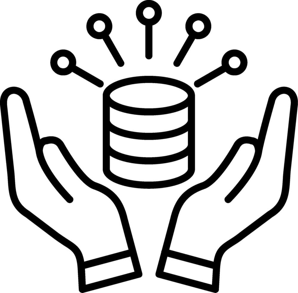 Data Management Line Icon vector