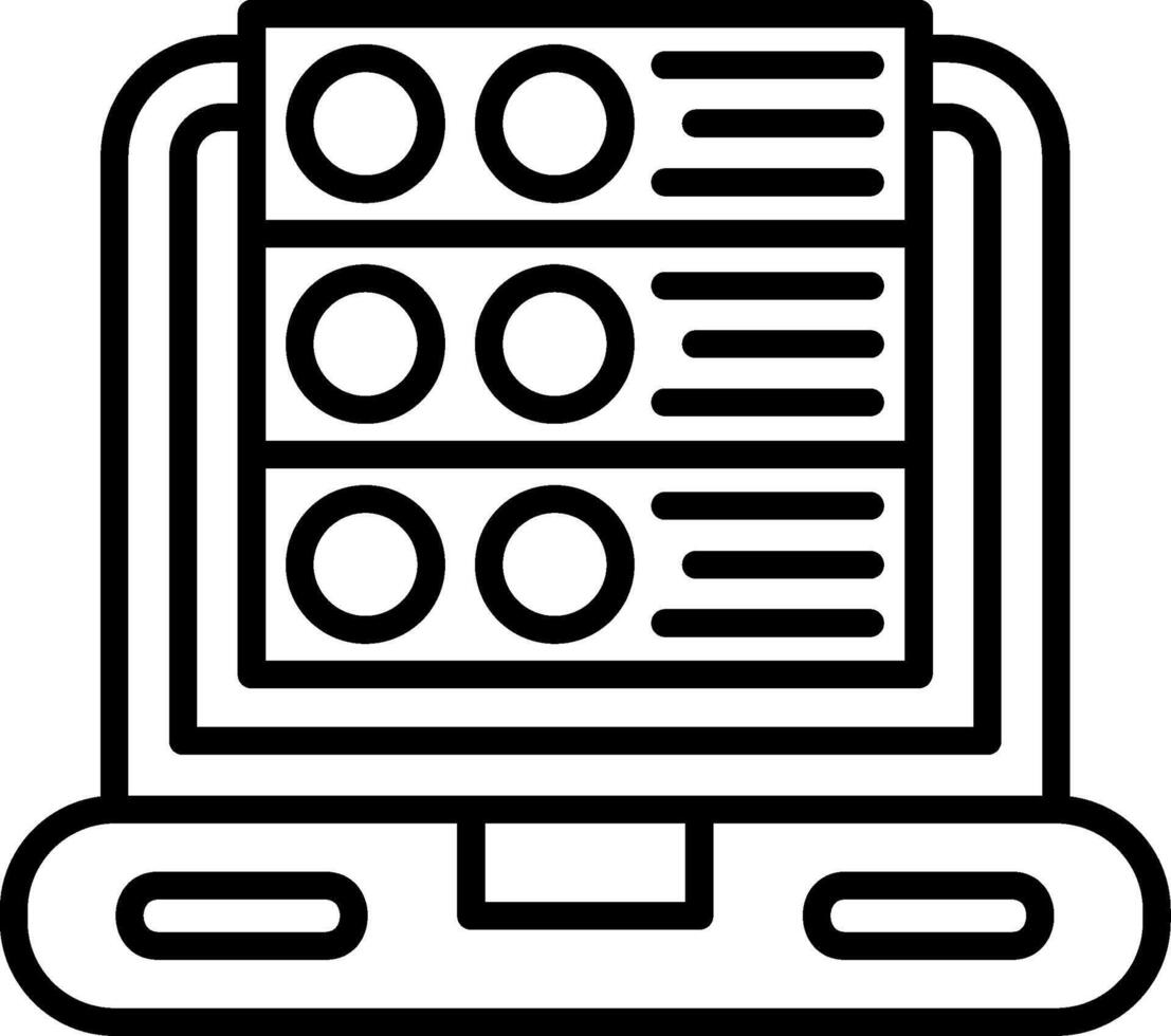 Server Control Line Icon vector