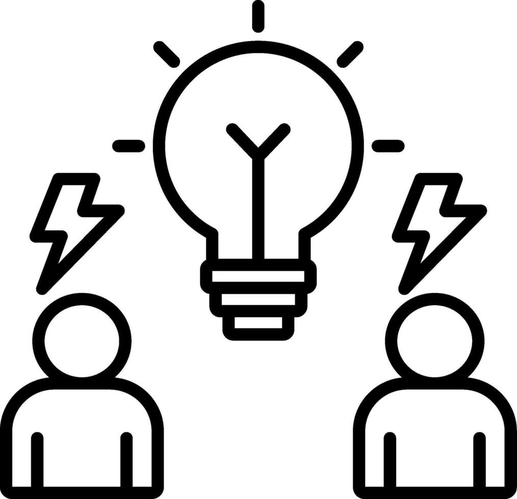 Brainstorm Line Icon vector
