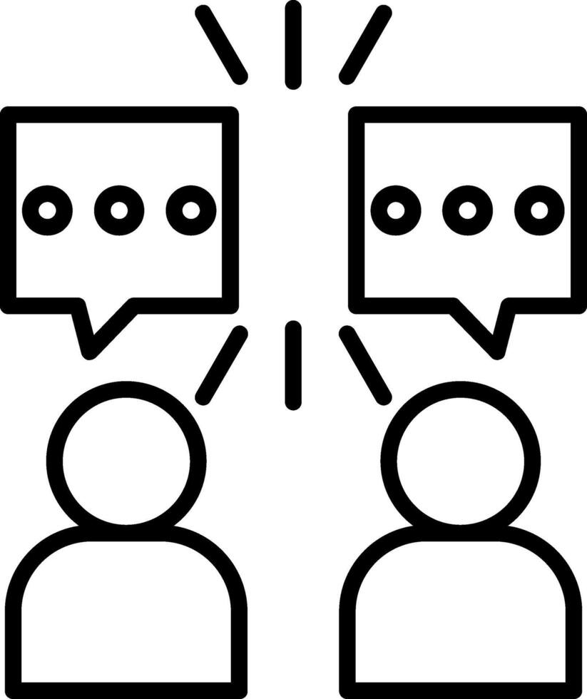 Conversation Line Icon vector
