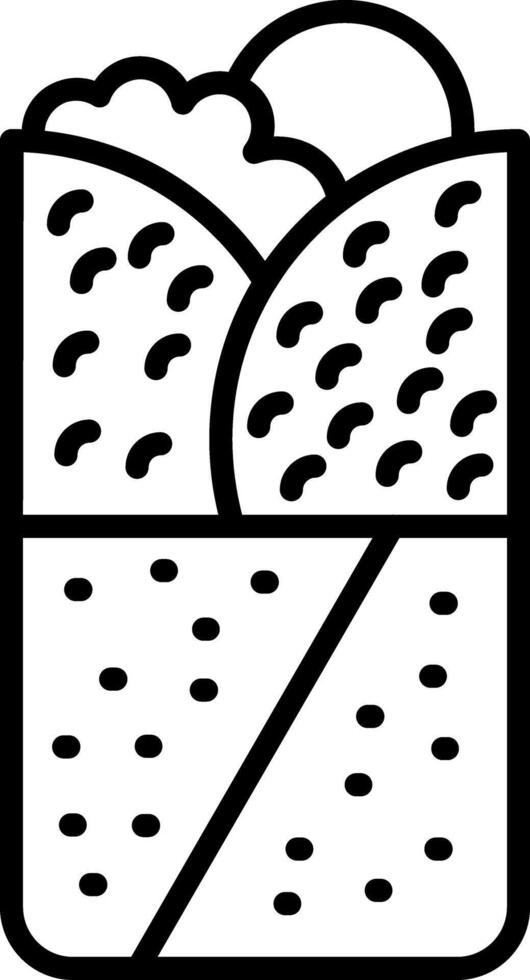 Doner Kebab Line Icon vector