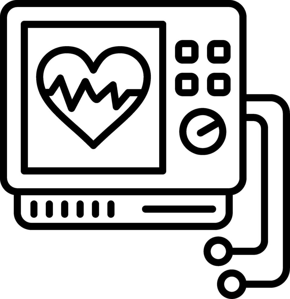 Heartbeat Line Icon vector