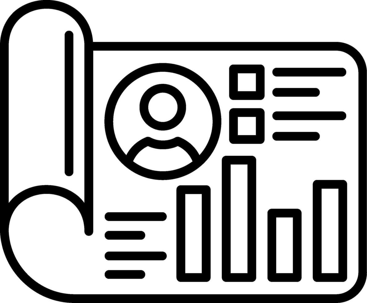 Planning Line Icon vector