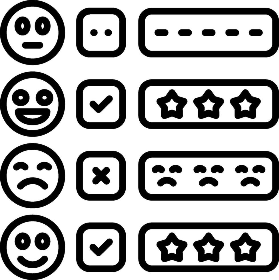 Review Line Icon vector