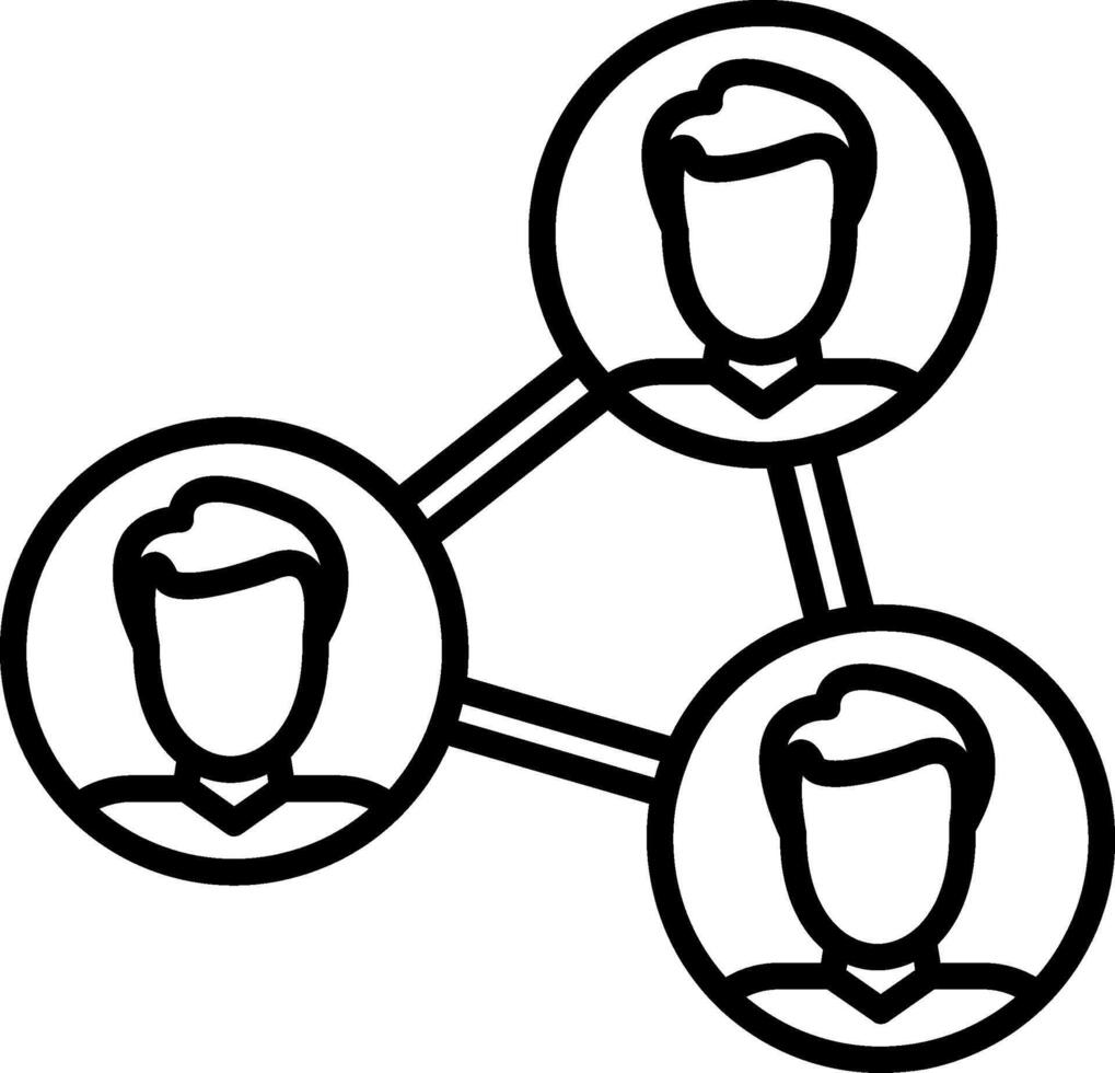 Sharing Line Icon vector