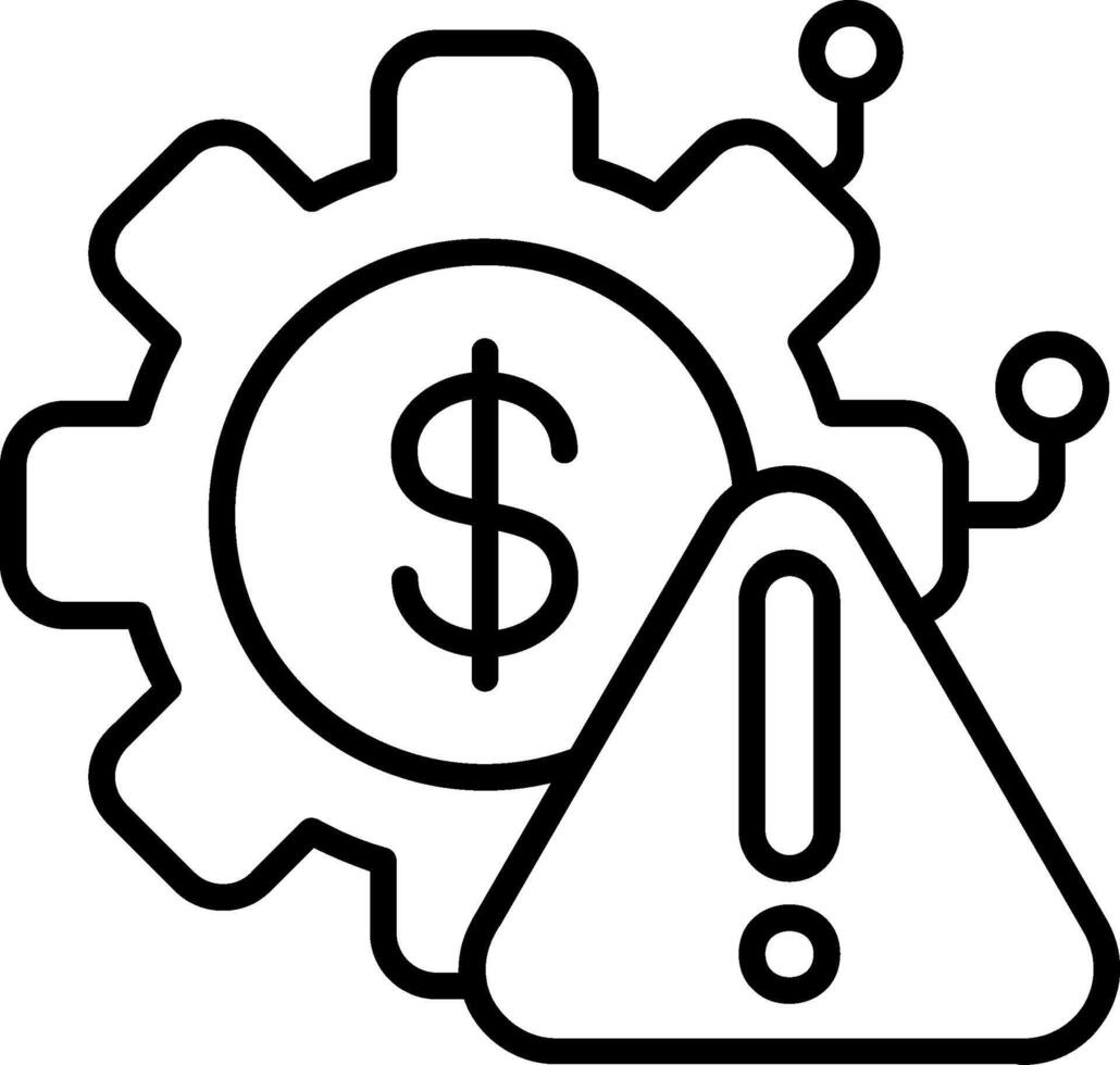 Risk Management Line Icon vector