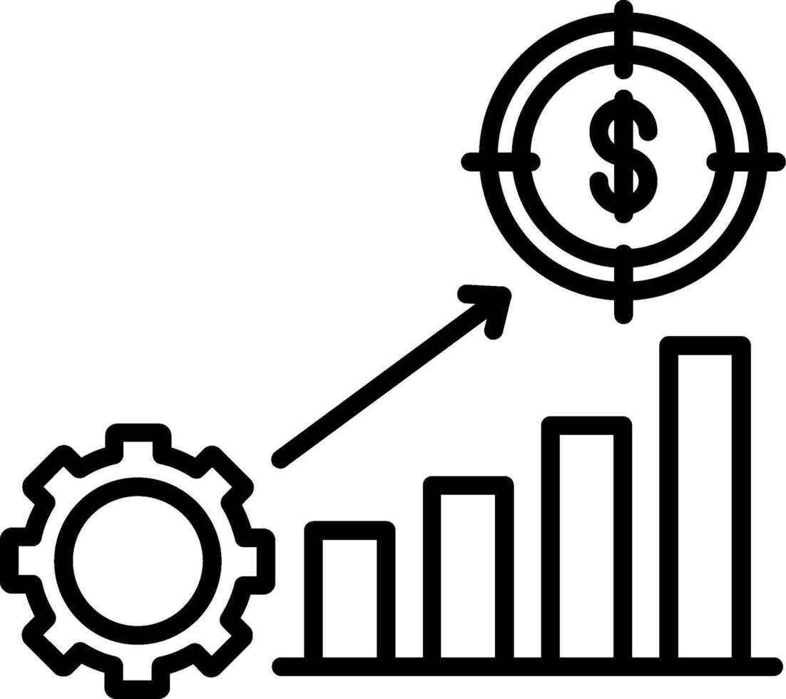 Target Line Icon vector