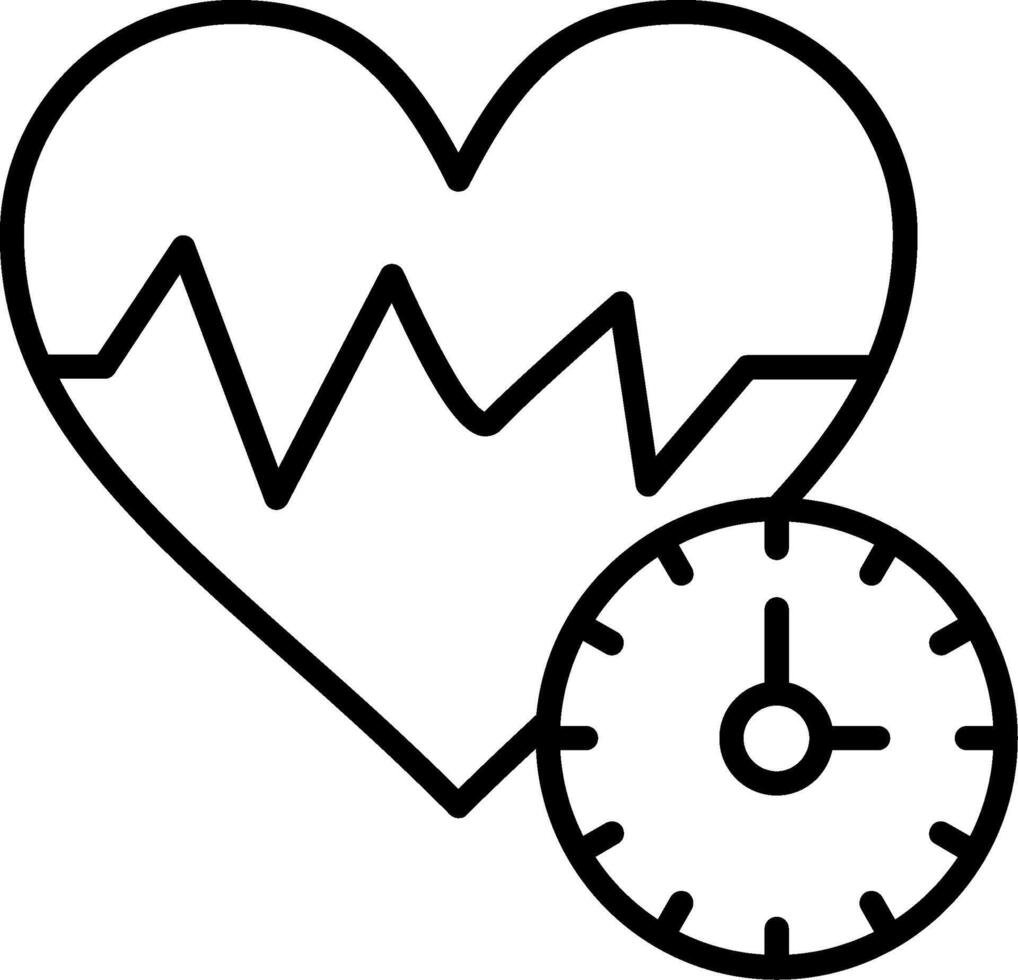 Cardiac Line Icon vector