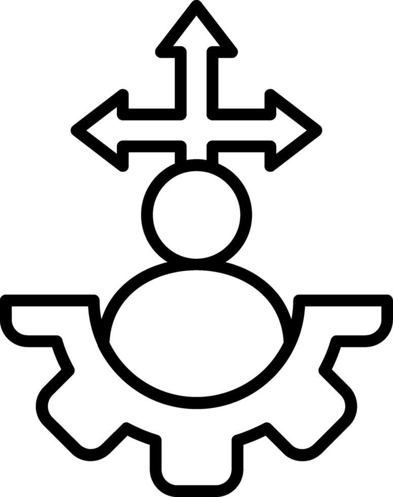 Decision Making Line Icon vector