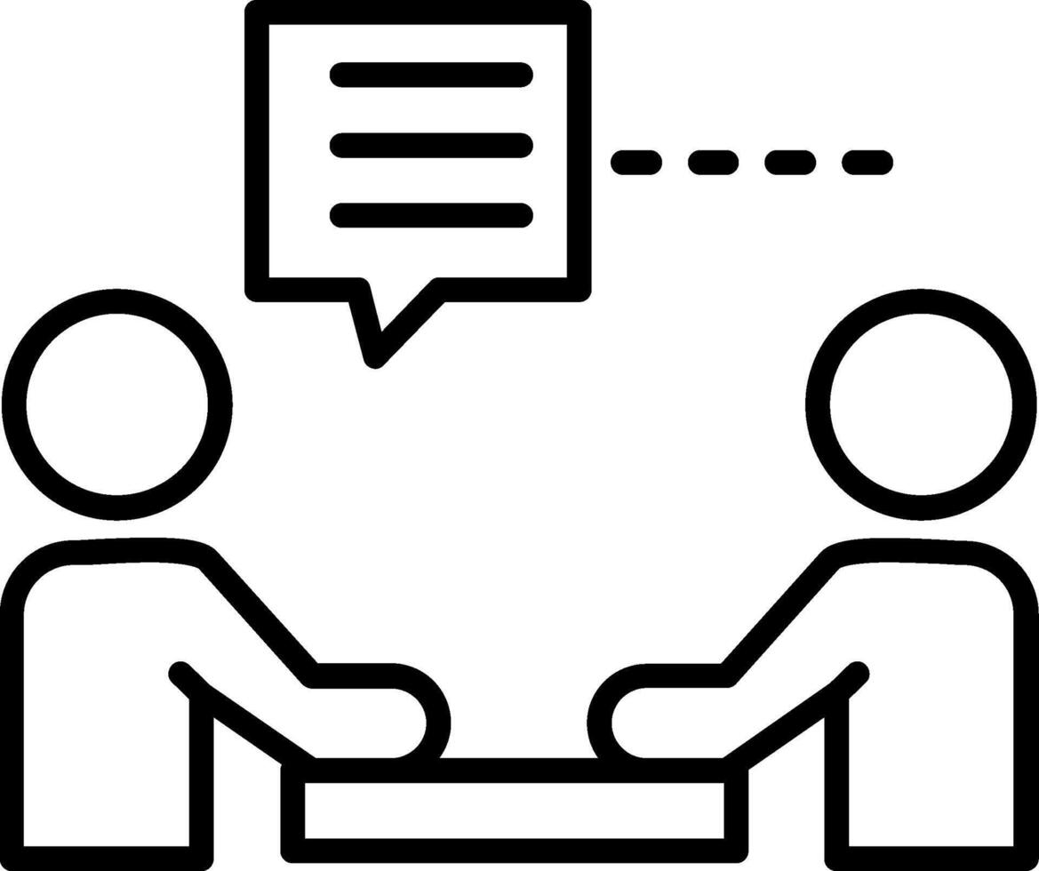 Meeting Line Icon vector