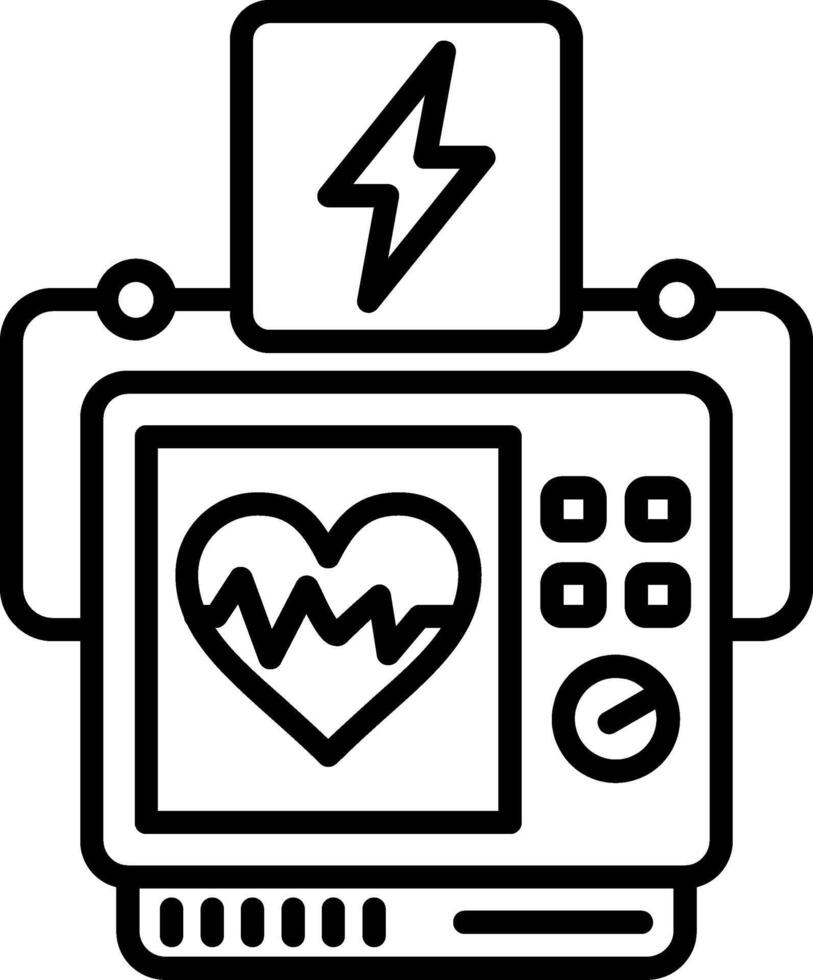 Defibrillator Line Icon vector