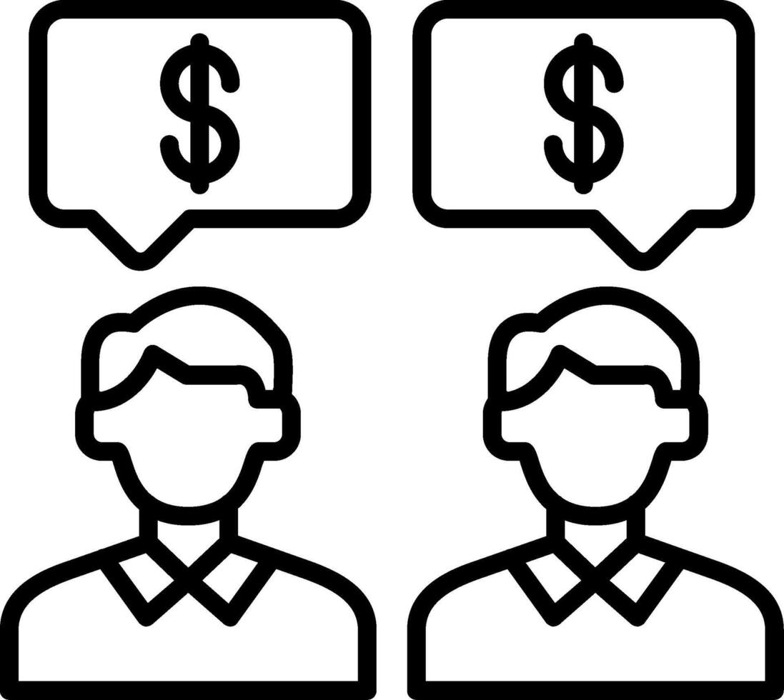 Negotiation Line Icon vector