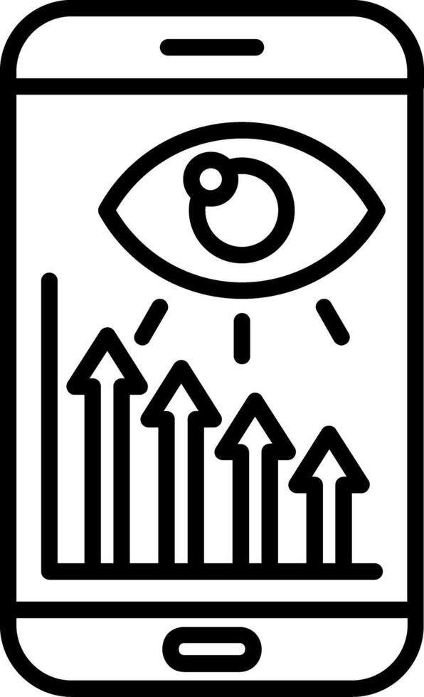 Vision Line Icon vector