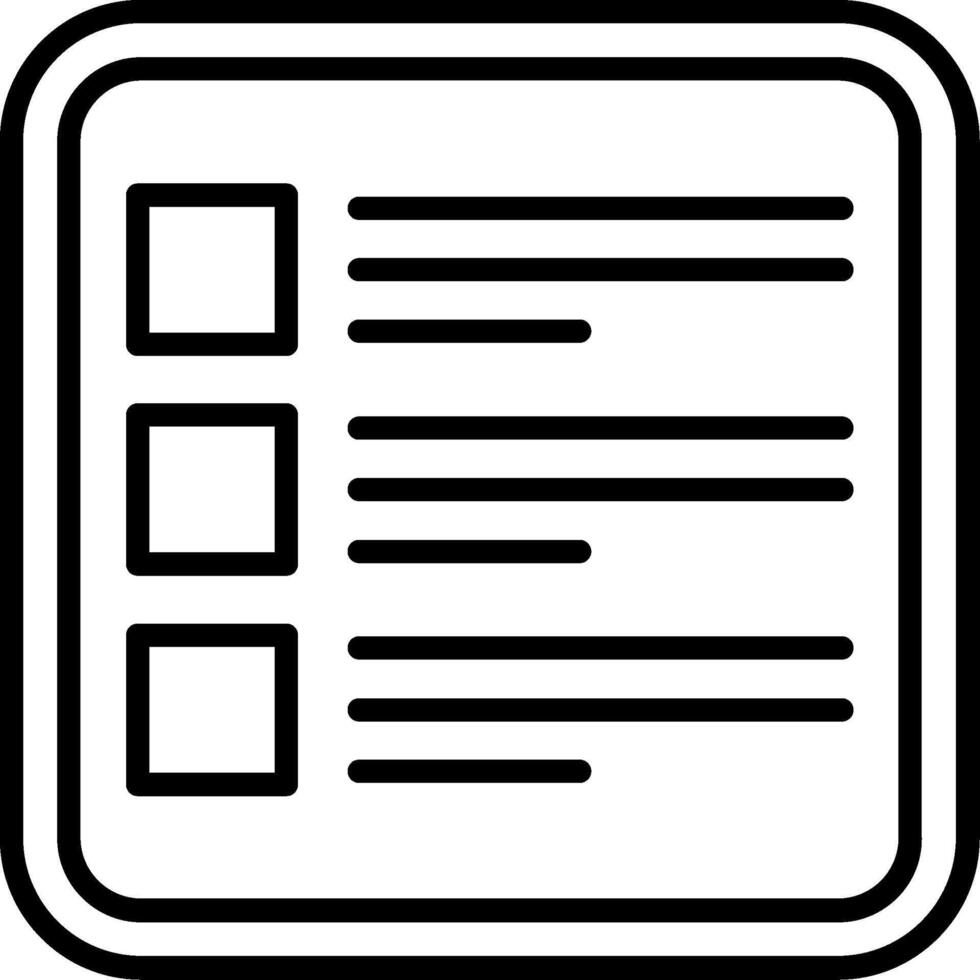 List Line Icon vector