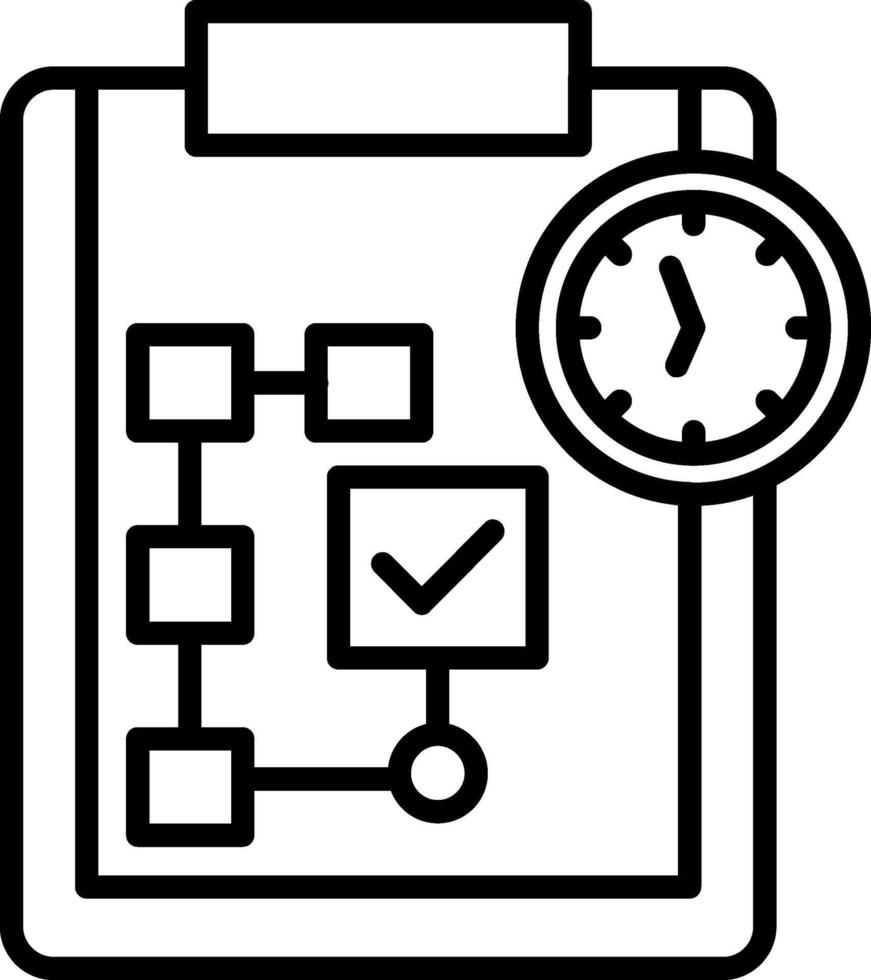 Planning Line Icon vector